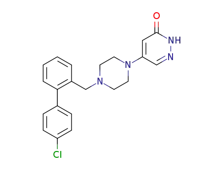 Molecular Structure of 1421687-37-7 (5-(4-((4'-chloro-[1,1'-biphenyl]-2-yl)methyl)piperazin-1-yl)pyridazin-3(2H)-one)
