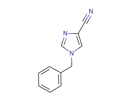 Molecular Structure of 1000980-03-9 (1-benzyl-1H-imidazole-4-carbonitrile)