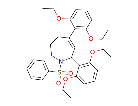 Molecular Structure of 1421692-73-0 (5,7-bis(2,6-diethoxyphenyl)-1-(phenylsulfonyl)-2,3,4,7-tetrahydro-1H-azepine)