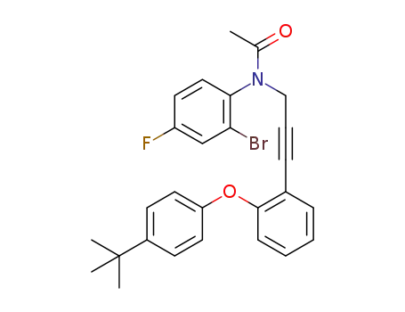 N-(2-bromo-4-fluorophenyl)-N-(3-(2-(4-tert-butylphenoxy)phenyl)prop-2-yn-1-yl)acetamide