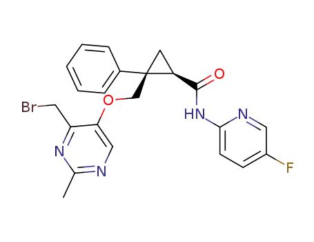 (1R,2S)-2-(((2-methyl-4-bromomethylpyrimidin-5-yl)oxy)methyl)-N-(5-fluoropyridin-2-yl)-2-phenylcyclopropanecarboxamide