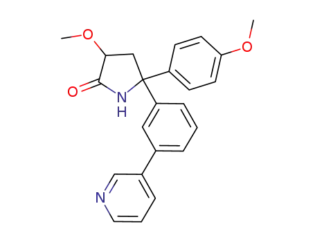 3-methoxy-5-(4-methoxyphenyl)-5-(3-(pyridin-3-yl)phenyl)pyrrolidin-2-one
