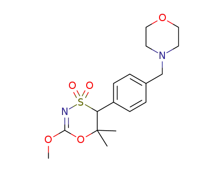 2-methoxy-6,6-dimethyl-5-(4-morpholin-4-ylmethylphenyl)-5,6-dihydro-[1,4,3]-oxathiazine-4,4-dioxide