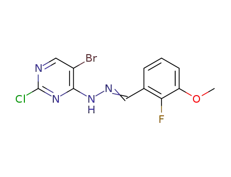 2-(2-fluoro-3-methoxybenzylidene)-1-(5-bromo-2-chloropyrimidin-4-yl)hydrazine