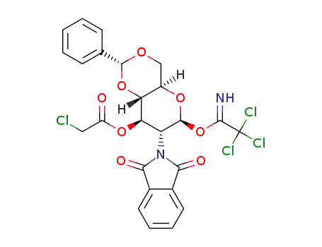 4,6-di-O-benzylidene-3-O-chloroacetyl-2-deoxy-2-phthalimido-β-D-glucopyranosyl trichloroacetimidate