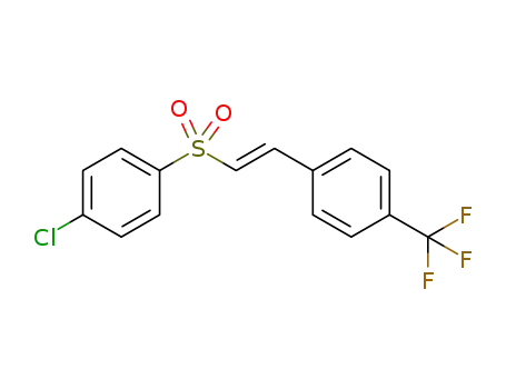 Molecular Structure of 1554271-53-2 ((E)-1-(2-((4-chlorophenyl)sulfonyl)vinyl)-4-trifluoromethylbenzene)