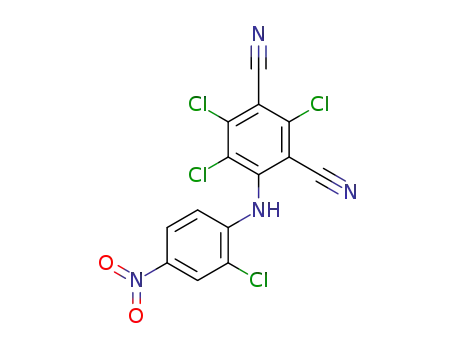 Molecular Structure of 1416419-71-0 (2,4,5-trichloro-6-(2-chloro-4-nitrophenylamino)isophthalonitrile)