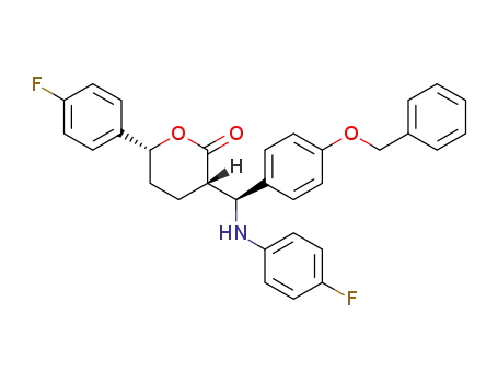 (3S,6R)-3-(S)-(4-benzyloxyphenyl)-(4-fluorophenyl)aminomethyl-6-(4-fluorophenyl)-tetrahydro-2H-pyran-2-one
