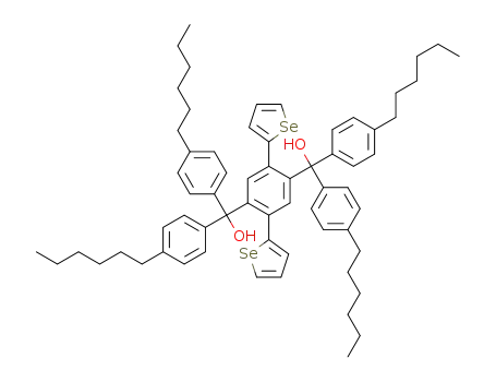 (2,5)-di((selenophen-2-yl)-1,4-phenylene)bis(di(4-hexylphenyl))methanol