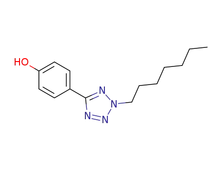 Molecular Structure of 1451058-53-9 (4-(2-heptyl-2H-tetrazol-5-yl)phenol)
