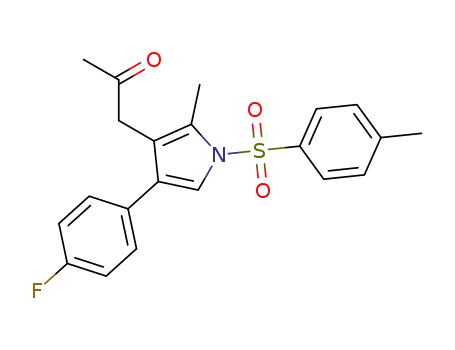 Molecular Structure of 1427026-31-0 (1-(4-(4-fluorophenyl)-2-methyl-1-tosyl-1H-pyrrol-3-yl)propan-2-one)