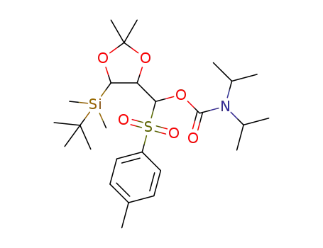 (5-(tert-butyldimethylsilyl)-2,2-dimethyl-1,3-dioxolan-4-yl)(tosyl)methyl diisopropylcarbamate