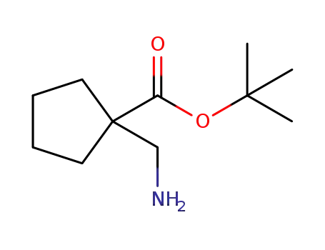 Molecular Structure of 1263378-41-1 (1-Aminomethyl-cyclopentanecarboxylic acid tert-butyl ester)