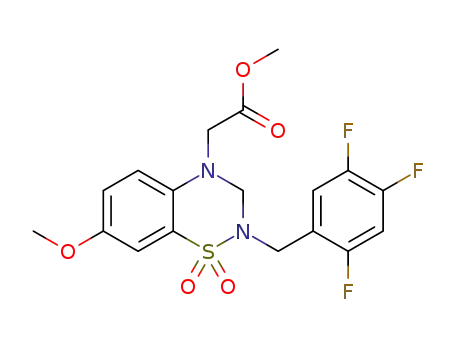 methyl 2-(7-methoxy-1,1-dioxo-2-(2,4,5-trifluorobenzyl)-2H-benzo[e][1,2,4]thiadiazin-4(3H)-yl)acetate