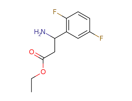 Molecular Structure of 1096828-54-4 (3-Amino-3-(2,5-difluoro-phenyl)-propionic acid ethyl ester)