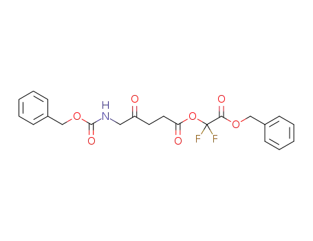 Molecular Structure of 1552321-80-8 ((benzyloxycarbonyl)difluoromethyl 5-(Cbz-amino)-4-oxopentanoate)