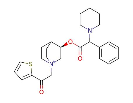 (3R)-1-(2-oxo-2-(thiophen-2-yl)ethyl)-3-(2-phenyl-2-(piperidin-1-yl)acetoxy)-1-azonia-bicyclo[2.2.2]octane
