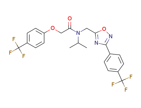 N-isopropyl-2-(4-(trifluoromethyl)phenoxy)-N-((3-(4-(trifluoromethyl)phenyl)-1,2,4-oxadiazol-5-yl)methyl)acetamide