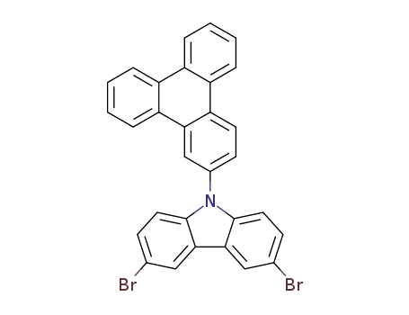 Molecular Structure of 1351870-16-0 (3,6-Dibromo-9-(triphenylen-2-yl)carbazole)