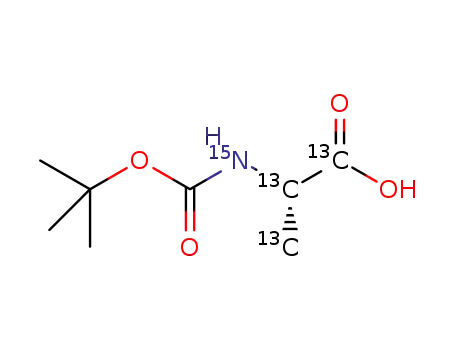 Molecular Structure of 201740-79-6 (N-(TERT-BUTOXYCARBONYL)-L-ALANINE-3-13C)