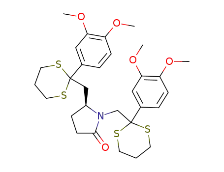 (S)-1,5-bis((2-(3,4-dimethoxyphenyl)-1,3-dithian-2-yl)methyl)pyrrolidin-2-one