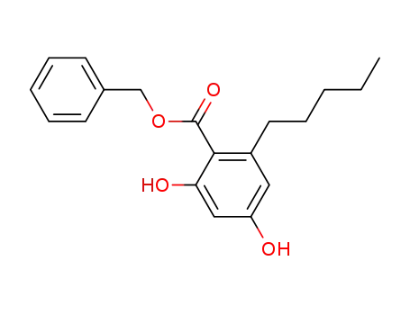 Molecular Structure of 53530-24-8 (benzyl 2,4-dihydroxy-6-pentylbenzoate)