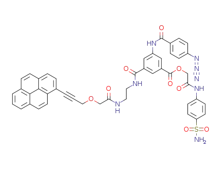 5-(4-azidobenzoylamino)-N-{2-[2-((3-(pyren-1-yl)prop-2-ynyl)oxy)acetylamino]-ethyl}isophthalamic acid (4-sulfamoylphenylcarbamoyl)methyl ester