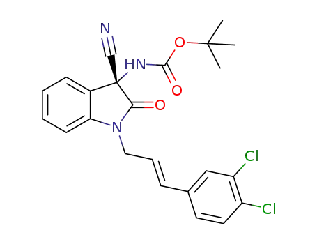 (R,E)-tert-butyl {3-cyano-1-[3-(3,4-dichlorophenyl)allyl]-2-oxoindolin-3-yl}carbamate