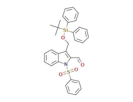 3-({[(tert-butyl)(diphenyl)silyl]oxy}methyl)-1-(phenylsulfonyl)-1H-indole-2-carboxaldehyde