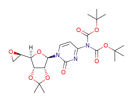 N,N-4(ditert-butoxycarbonyl)-1-(2,3-O-isopropylidene-5,6-oxiran-β-D-ribo-(5R)-hexofuranosyl)cytosine