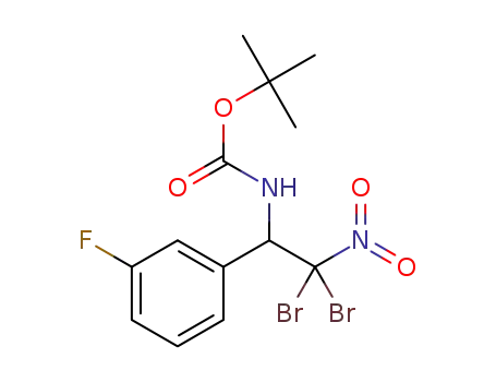 1-(tert-butoxyformamido)-2,2-dibromo-1-(3-fluorophenyl)-2-nitroethane