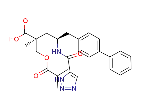 (2S,4R)-5-biphenyl-4-yl-2-isobutyryloxymethyl-2-methyl-4-[(3H-[1,2,3]triazole-4-carbonyl)amino]pentanoic Acid