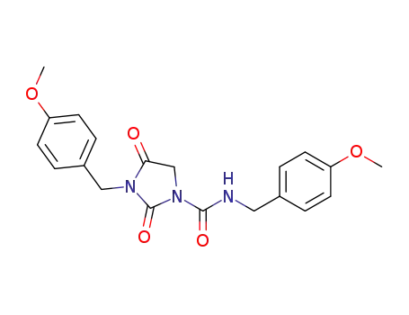 Molecular Structure of 1446141-57-6 (N,3-bis(4-methoxybenzyl)-2,4-dioxoimidazolidine-1-carboxamide)