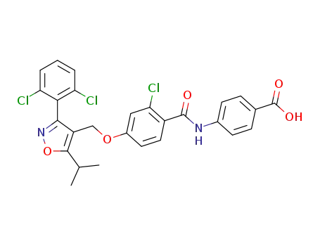 4-{[2-chloro-4-[[3-(2,6-dichlorophenyl)-5-isopropyl-isoxazol-4-yl]methoxy]benzoyl]amino}benzoic acid