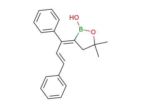 Molecular Structure of 1446446-71-4 ((E)-3-((E)-1,3-diphenylallylidene)-5,5-dimethyl-1,2-oxaborolan-2-ol)
