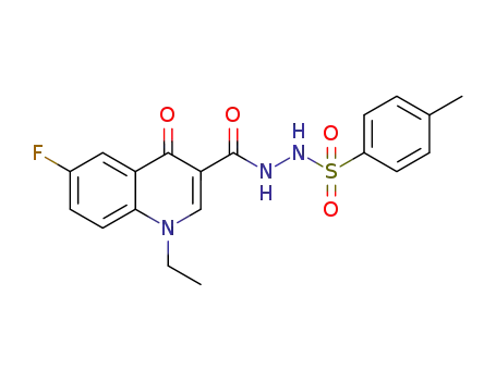1-ethyl-6-fluoro-4-oxo-1,4-dihydro-3-[1-oxo-2-hydrazino-3-{p-toluenesulfon}]quinoline