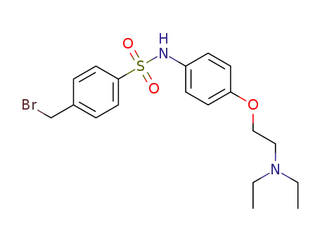 Molecular Structure of 1431950-54-7 (4-(bromomethyl)-N-{4-[2-(diethylamino)ethoxy]phenyl}benzenesulfonamide)