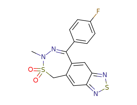 9-(4-fluoro-phenyl)-7-methyl-5H,7H-[1,2,5]thiadiazolo[3,4-h][2,3,4]benzothiadiazepine-6,6-dioxide