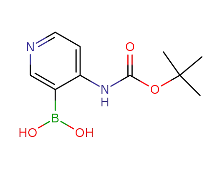 Molecular Structure of 863752-59-4 ((4-[(TERT-BUTOXYCARBONYL)AMINO]PYRIDIN-3-YL)BORONIC ACID)