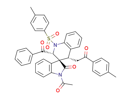 (2’R,3’S,4’S)-1-acetyl-2’-benzoyl-4’-(2-oxo-1-(4-methylphenylethyl))-2-oxo-1’-tosylspiro[indoline-3,3’-tetrahydroquinoline]