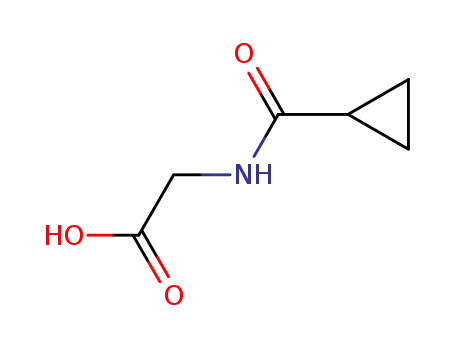 Molecular Structure of 64513-70-8 (Glycine, N-(cyclopropylcarbonyl)- (9CI))