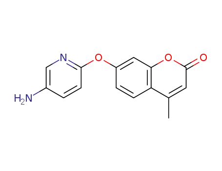 Molecular Structure of 954584-43-1 (7-(5-aminopyridin-2-yloxy)-4-methyl-2H-chromen-2-one)