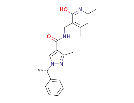 (S)-N-((2-hydroxy-4,6-dimethylpyridin-3-yl)methyl)-3-methyl-1-(1-phenylethyl)-1H-pyrazole-4-carboxamide