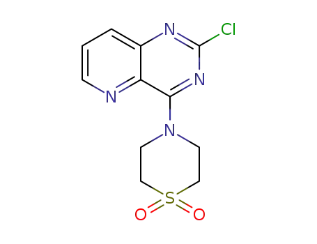Molecular Structure of 39551-64-9 (2-chloro-4-(1,1-dioxothiomorpholino)pyrido[3,2-d]pyrimidine)