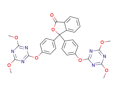 Molecular Structure of 1432754-89-6 (3,3-bis(4-((4,6-dimethoxy-1,3,5-triazin-2-yl)oxy)phenyl)isobenzofuran-1(3H)-one)