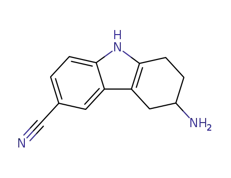Molecular Structure of 147008-87-5 (1H-Carbazole-6-carbonitrile, 3-amino-2,3,4,9-tetrahydro-)