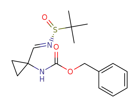 (R,E)-benzyl 1-((tert-butylsulfinylimino)methyl)cyclopropylcarbamate