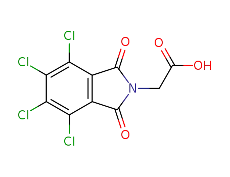 Molecular Structure of 19244-35-0 ((4,5,6,7-TETRACHLORO-1,3-DIOXO-1,3-DIHYDRO-ISOINDOL-2-YL)-ACETIC ACID)