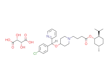 (S)-4-{4-[(4-chlorophenyl)(2-pyridyl)methoxy]piperidino}butyric acid D-menthyl ester L-tartrate