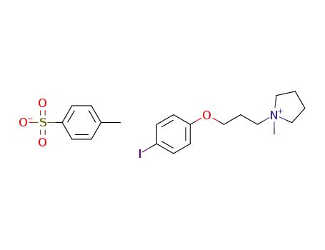 Molecular Structure of 1389264-96-3 (N-methyl-N-[3-(4'-iodophenoxy)-1-propyl]pyrrolidinium 4-methylbenzenesulfonate)